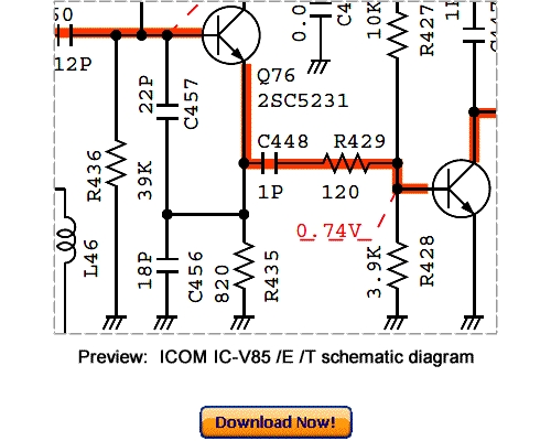 Product picture ICOM IC-V85 IC-V85E IC-V85T Service Repair Manual Download 