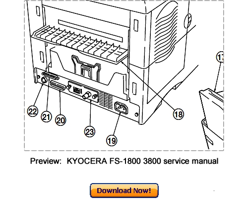 Product picture KYOCERA FS-1800 FS-3800 Service Repair Manual Download