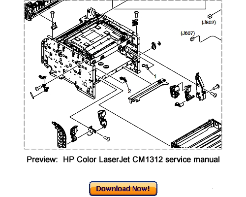Product picture HP Color LaserJet CM1312 mfp Service Repair Manual Download