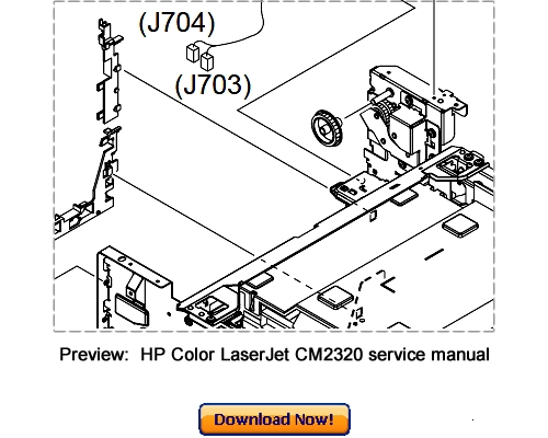 Product picture HP Color LaserJet CM2320 MFP Service Repair Manual Download