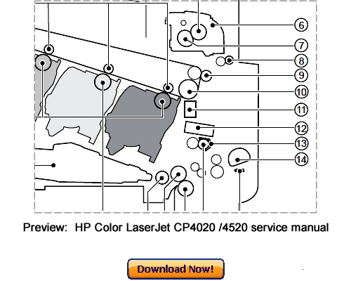 Product picture HP Color LaserJet CP4020 CP4520 Service Repair Manual Download