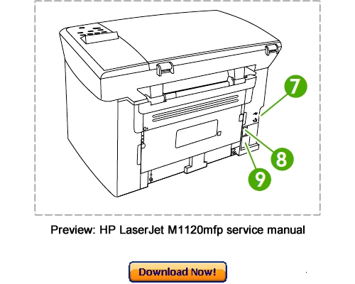 Product picture HP LaserJet M1120mfp Service Repair Manual Download