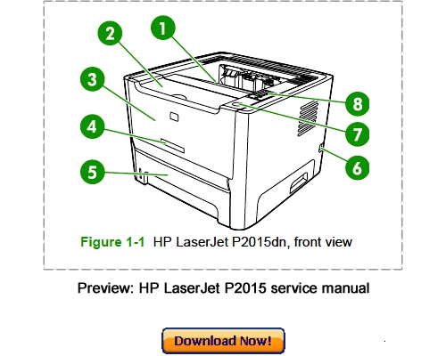 Product picture HP LaserJet P2015 Service Repair Manual Download