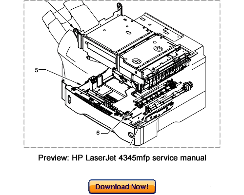Product picture HP LaserJet 4345mfp Service Repair Manual Download