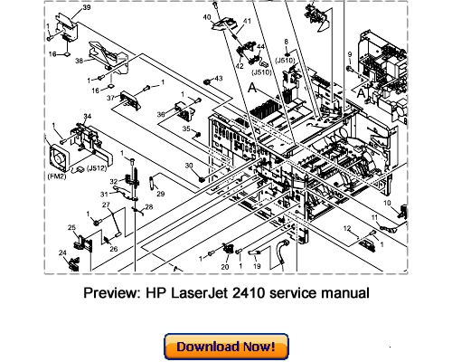 Product picture HP LaserJet 2410 2420 2430 Service Repair Manual Download