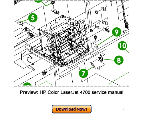 Product picture HP Color LaserJet 4700 Service Repair Manual Download