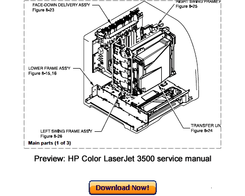 Product picture HP Color LaserJet 3500 3550 3700 Service Repair Manual Download