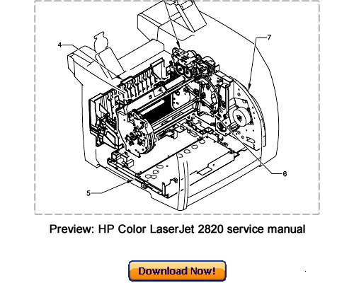 Product picture HP Color LaserJet 2820 2830 2840 Service Repair Manual Download