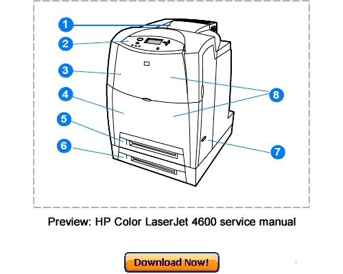 Product picture HP Color LaserJet 4600 Service Repair Manual Download