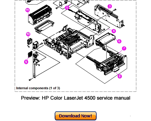 Product picture HP Color LaserJet 4500 4550 Service Repair Manual Download