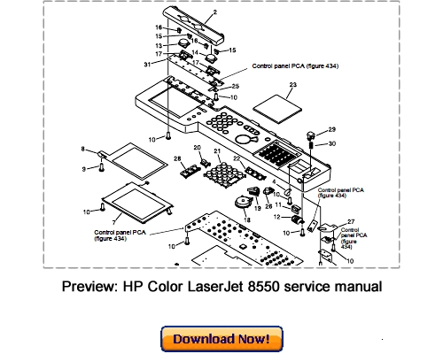 Product picture HP Color LaserJet 8550 MFP Service Repair Manual Download