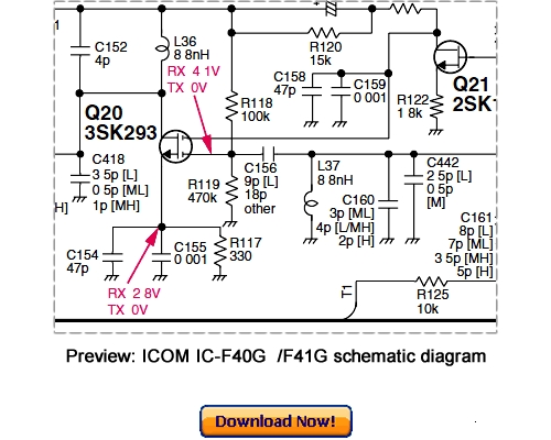 Product picture Download ICOM IC-F40GT, IC-F40GS, IC-F41GT, IC-F41GS Service Manual