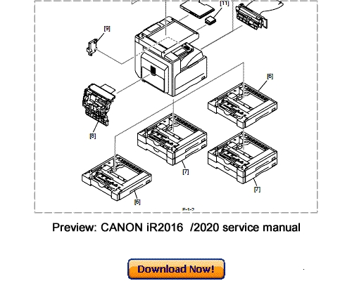 Product picture CANON iR2016 iR2020 Service Repair Manual Download