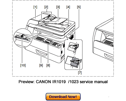 Product picture CANON iR1019J iR1023 iR1023N iR1023iF Service Repair Manual 