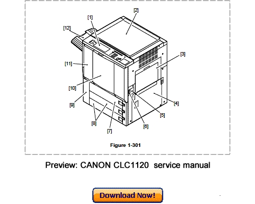 Product picture CANON CLC1120 CLC1130 CLC1150 Service Repair Manual Download