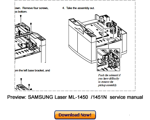 Product picture SAMSUNG ML-1450 ML-1451N Service Repair Manual Download