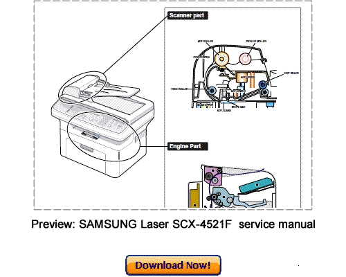 Product picture SAMSUNG SCX-4321 SCX-4521F Service Repair Manual Download