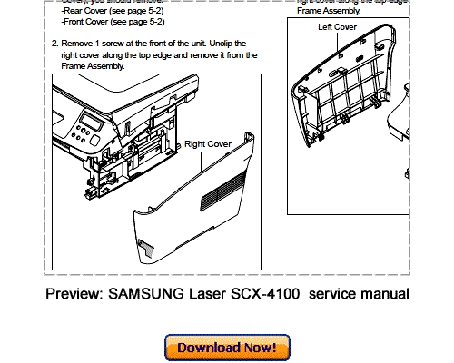 Product picture SAMSUNG SCX-4100 Service Repair Manual Download