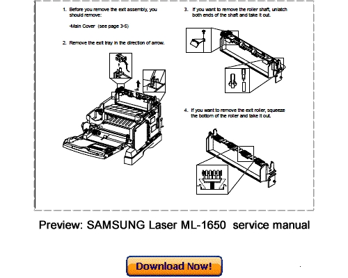 Product picture SAMSUNG ML-1650 ML-1651N Service Repair Manual Download