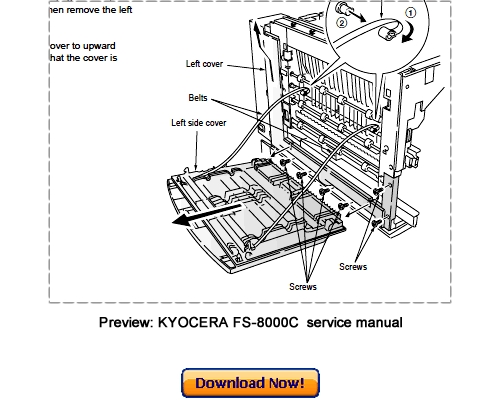 Product picture KYOCERA MITA FS-8000C, FS-8000CD, FS-8000CN Service Repair Manual Download