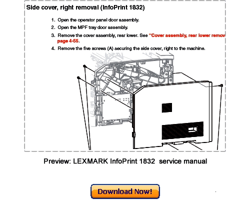 Product picture LEXMARK InfoPrint 1832 1852 1871 Service Repair Manual Download