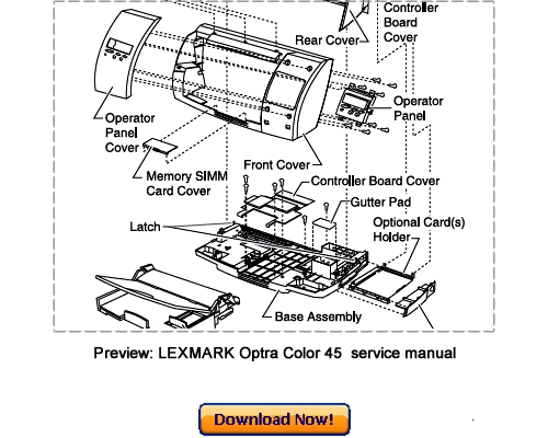 Product picture LEXMARK Optra Color 45 Service Repair Manual Download