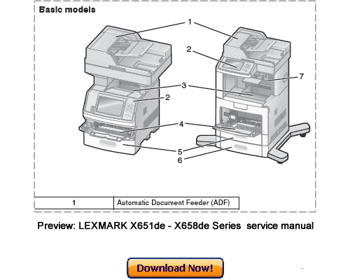 Product picture LEXMARK X651de X652de X654de X656dte X658de Service Repair Manual Download