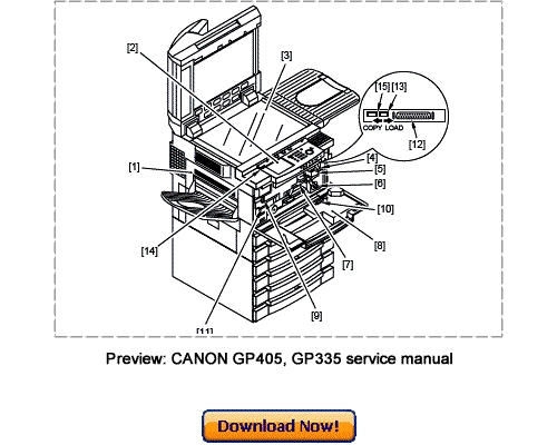 Product picture Canon GP405, GP400, GP335, GP330 Service Repair Manual Download