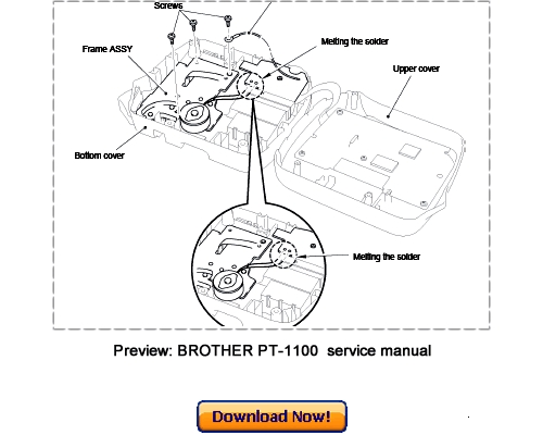 Product picture BROTHER PT-1100 PT-1130 PT-1170 PT-1180 PT-11Q Service Repair Manual Download