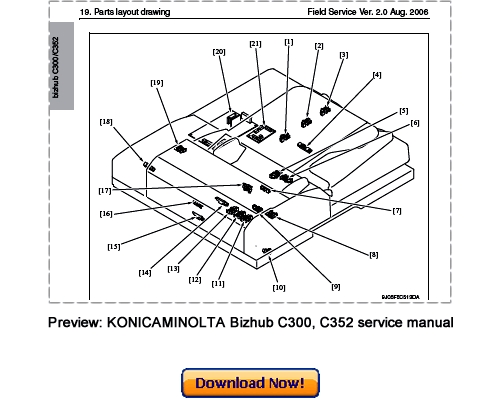 Product picture KONICA MINOLTA bizhub C300, bizhub C352 Service Repair Manual Download