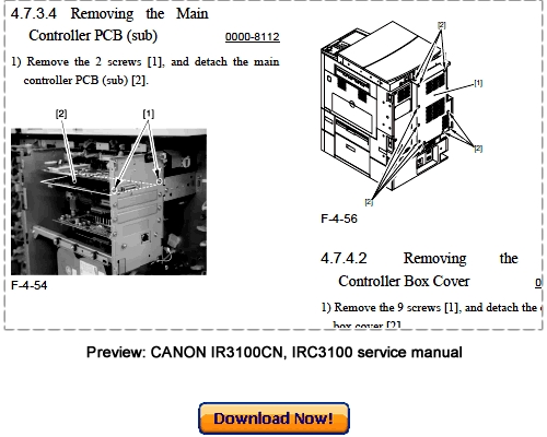 Product picture CANON imageRunner IR3100CN IR C3100 Series Service Repair Manual Download