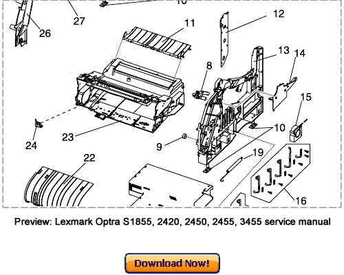 Product picture LEXMARK Optra S 2420 2450 2455 3455 Service Repair Manual Download