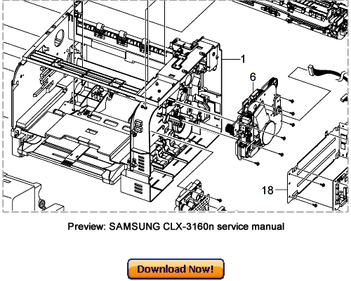 Product picture SAMSUNG CLX-3160N 3160FN Service Repair Manual Download