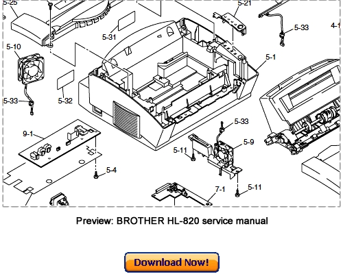 Product picture BROTHER HL-820 HL-1020 HL-1040 HL-1050 Service Repair Manual