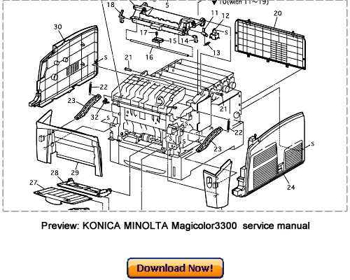 Product picture KONICA MINOLTA Magicolor 3300 Service Repair Manual Download