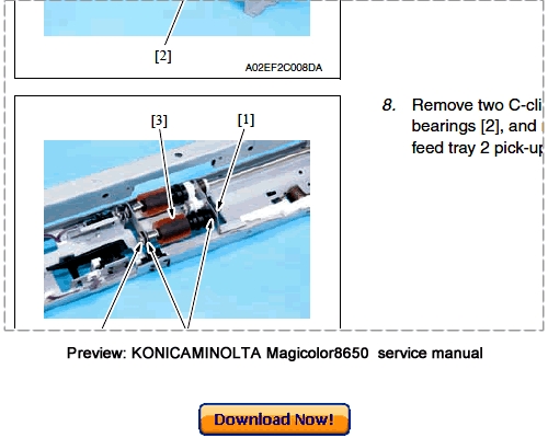 Product picture KONICA MINOLTA Magicolor 8650 Service Repair Manual Download