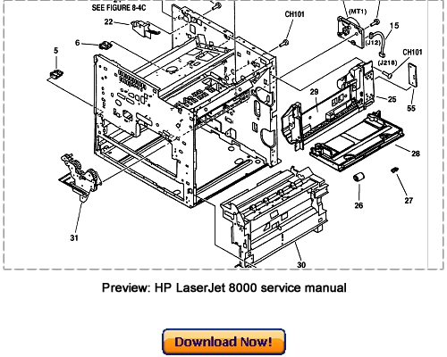 Product picture HP LaserJet 8000 with Mopier 240 Service Repair Manual Download