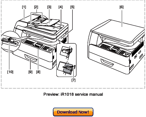Product picture Canon iR1018 iR1018J Service Repair Manual Download