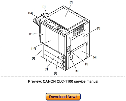 Product picture Canon CLC-1150 CLC-1160 CLC-1180 Service Repair Manual