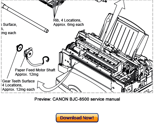 Product picture CANON BJC-8500 Service Repair Manual Download