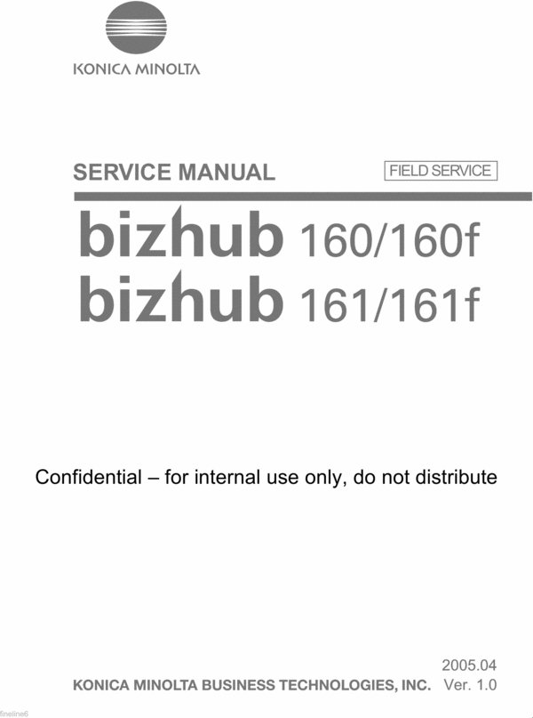 Product picture KONICA MINOLTA bizhub 160, 160f, 161, 161f Service Repair Manual Download