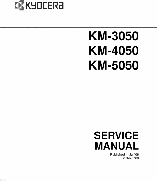 Product picture KONICA MINOLTA KM-3050 KM-4050 KM-5050 Service Repair Manual